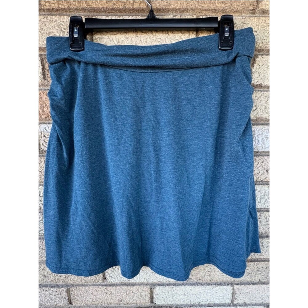 Prana Blue Knit Skater Skirt